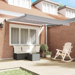 Store manuel rétractable Gris clair 350x250 cm 