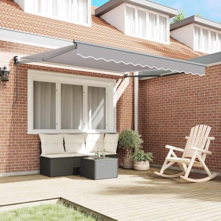 Store manuel rétractable Gris clair 350x250 cm 