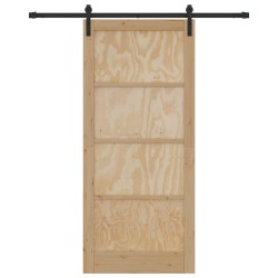 Porte Coulissante avec quincaillerie 93x211 cm Bois Massif de Pin 