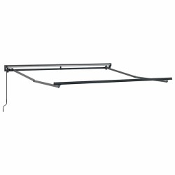 Auvent Rétractable Noir 350x250 cm Polyester 