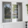 Rideaux en voile avec passe-tringles 2 pcs noir 