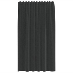 Rideaux en voile avec passe-tringles 2 pcs noir 
