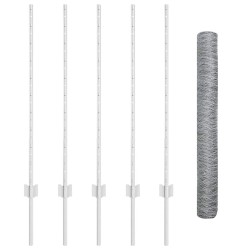 Poteaux de clôture 10 pcs U-Channel 100 cm Acier galvanisé 