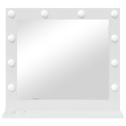 Miroir de maquillage avec éclairage LED Blanc 60x55x18 cm 