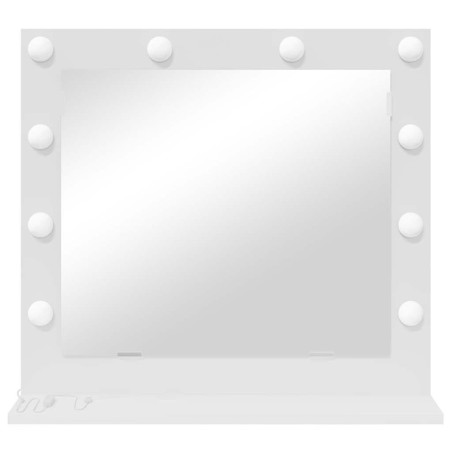Miroir de maquillage avec éclairage LED Blanc 60x55x18 cm 