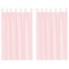 Rideaux en voile avec passe-tringles 2 pcs rose clair 
