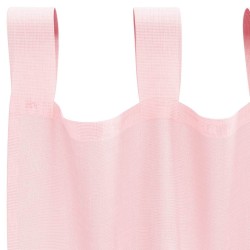 Rideaux en voile avec passe-tringles 2 pcs rose clair 