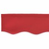 Tissu de Remplacement d'Auvent pour Cadre de 4,5x3,5 m Rouge 