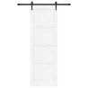 Porte coulissante avec quincaillerie 'ORKDAL'en pin massif blanc 