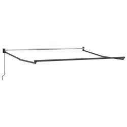 Store rabattable manuel rayures rouges et blanches 350x250 cm 