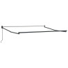 Store rabattable manuel rayures rouges et blanches 350x250 cm 