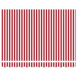 Store rabattable manuel rayures rouges et blanches 350x250 cm 
