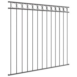 Panneau de clôture en acier gris 1,7x1,5 m 