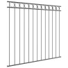 Panneau de clôture en acier gris 1,7x1,5 m 
