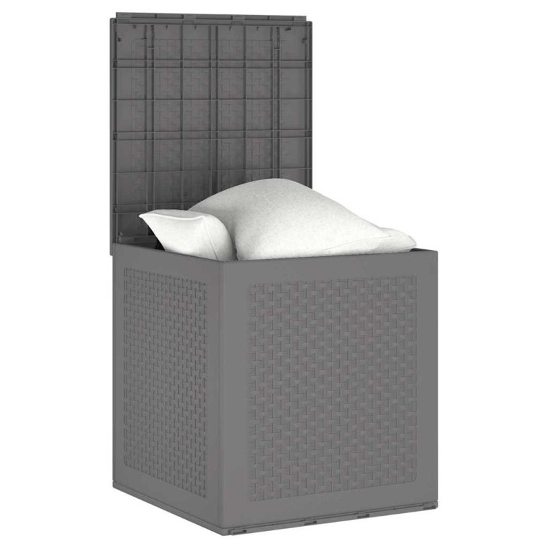 Boîte de rangement de jardin Gris clair 55x53x57 cm PP 