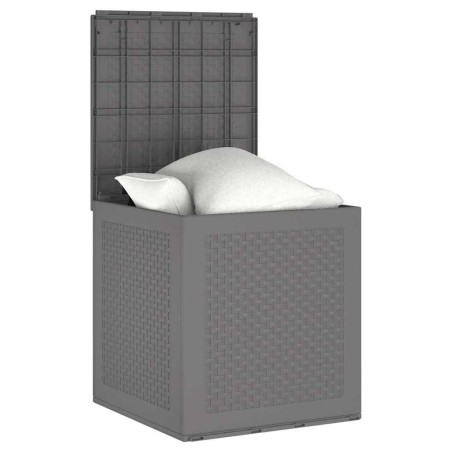 Boîte de rangement de jardin Gris clair 55x53x57 cm PP 