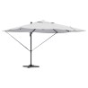 Parasol cantilever Roma avec LEDs, sable, 352x251x265 cm, en aluminium. 
