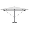 Parasol cantilever Roma avec LEDs, sable, 352x251x265 cm, en aluminium. 