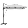 Parasol cantilever Roma avec LEDs, sable, 352x251x265 cm, en aluminium. 