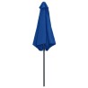 Parasol de jardin et mât en aluminium 270x246 cm Bleu azuré 