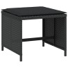 Tabourets de jardin avec coussins 4 pcs noir 40x40x35 cm rotin 