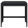 Tabourets de jardin avec coussins 4 pcs noir 40x40x35 cm rotin 