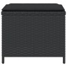 Tabourets de jardin avec coussins 4 pcs noir 40x40x35 cm rotin 
