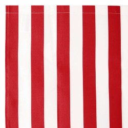Tissu de remplacement de auvent rouge et blanc 10x1,6m 