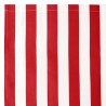 Tissu de remplacement de auvent rouge et blanc 10x1,6m 