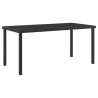 Ensemble salle à manger jardin 5 pièces avec coussins beige en poly rotin 