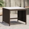 Tabourets de jardin avec coussins 4pcs marron 40x40x35 cm rotin 
