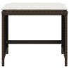 Tabourets de jardin avec coussins 4pcs marron 40x40x35 cm rotin 