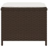 Tabourets de jardin avec coussins 4pcs marron 40x40x35 cm rotin 