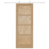 Porte coulissante avec quincaillerie 78x202 cm en bois massif de pin 