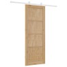 Porte coulissante avec quincaillerie 78x202 cm en bois massif de pin 