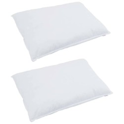 Oreillers 2 pcs Blanc 60 x 70 cm 130gsm 100% coton 