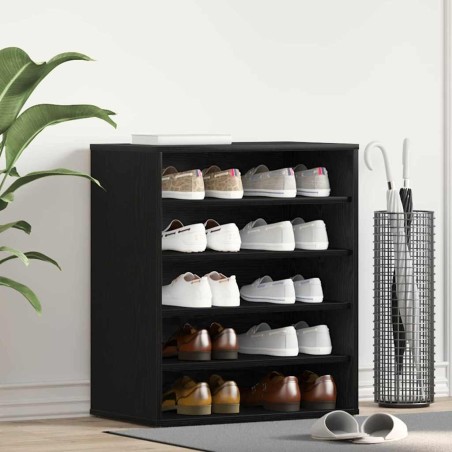 Armoires à chaussures Chêne noir Bois d'ingénierie 60 x 35 x 70 cm 