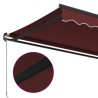 Auvent manuel rétractable bordeaux 350x250 cm 