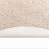 Tapis shaggy avec support en latex Crème ø160 cm 