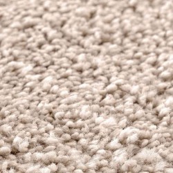 Tapis shaggy avec support en latex Crème ø160 cm 