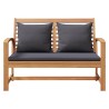 Ensemble de canapé de jardin 2 pcs Marron Bois de teck massif 