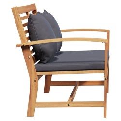 Ensemble de canapé de jardin 2 pcs Marron Bois de teck massif 