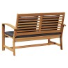 Ensemble de canapé de jardin 2 pcs Marron Bois de teck massif 
