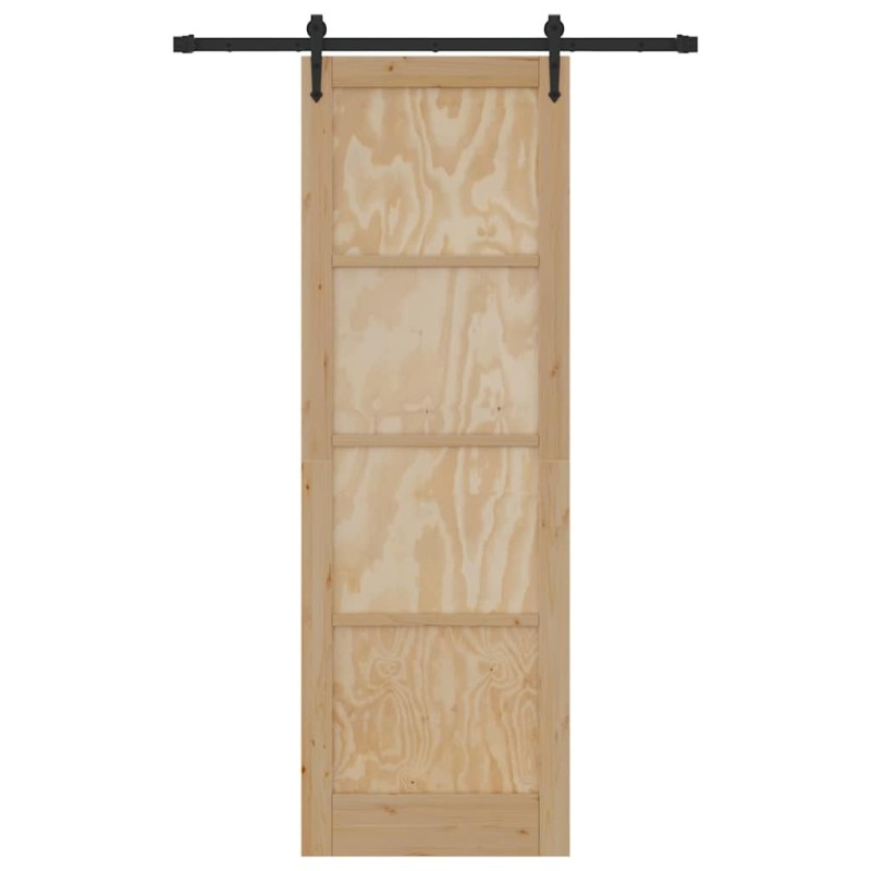 Porte coulissante avec kit quincaillerie 'ORKDAL'en bois massif 