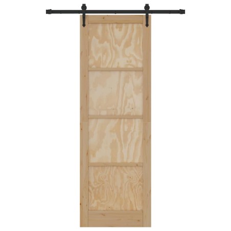Porte coulissante avec kit quincaillerie 'ORKDAL'en bois massif 
