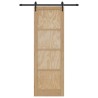 Porte coulissante avec kit quincaillerie 'ORKDAL'en bois massif 