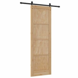 Porte coulissante avec kit quincaillerie 'ORKDAL'en bois massif 