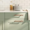 Poignées d'armoire 10 pcs bronze 128 mm acier inoxydable 