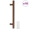 Poignées d'armoire 10 pcs bronze 128 mm acier inoxydable 