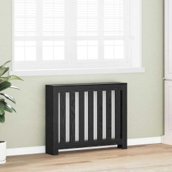 Cache-radiateur Chêne Noir 104x20x82 cm Bois d'ingénierie 
